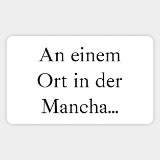 An einem Ort in der Mancha (schwarz), Ibarra Real Schriftart Magnet